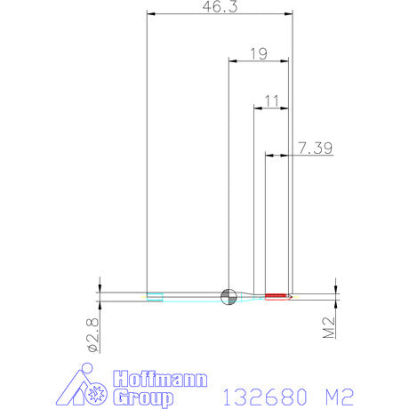 HOLEX Pro Tap machine tap HSS-E, TiN, M: M2