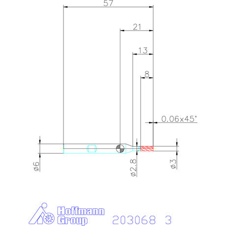 HOLEX Pro UNI solid carbide milling cutter HPC, TiSiN, ⌀ e8 DC: 3mm