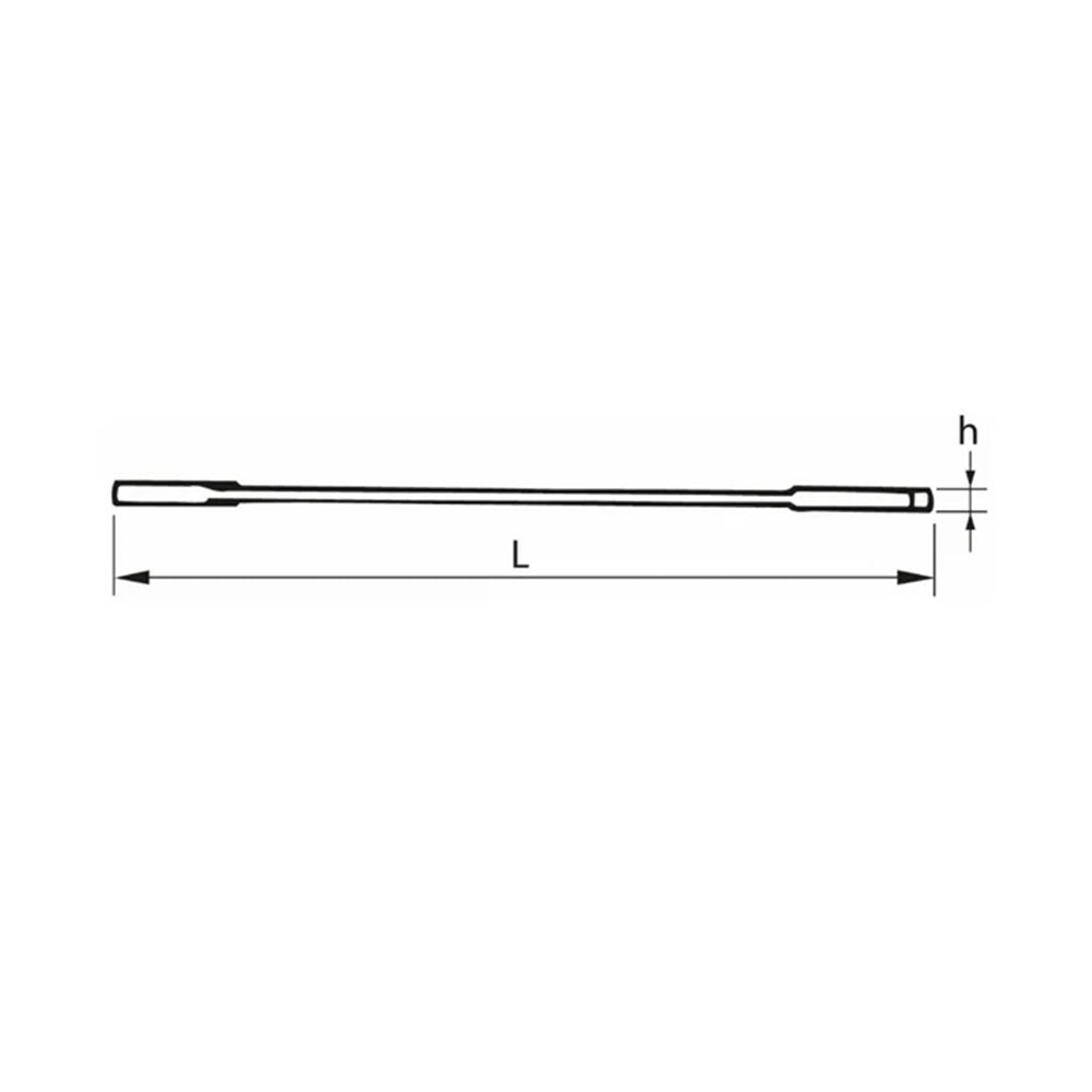 Double open ended spanner, chrome-plated