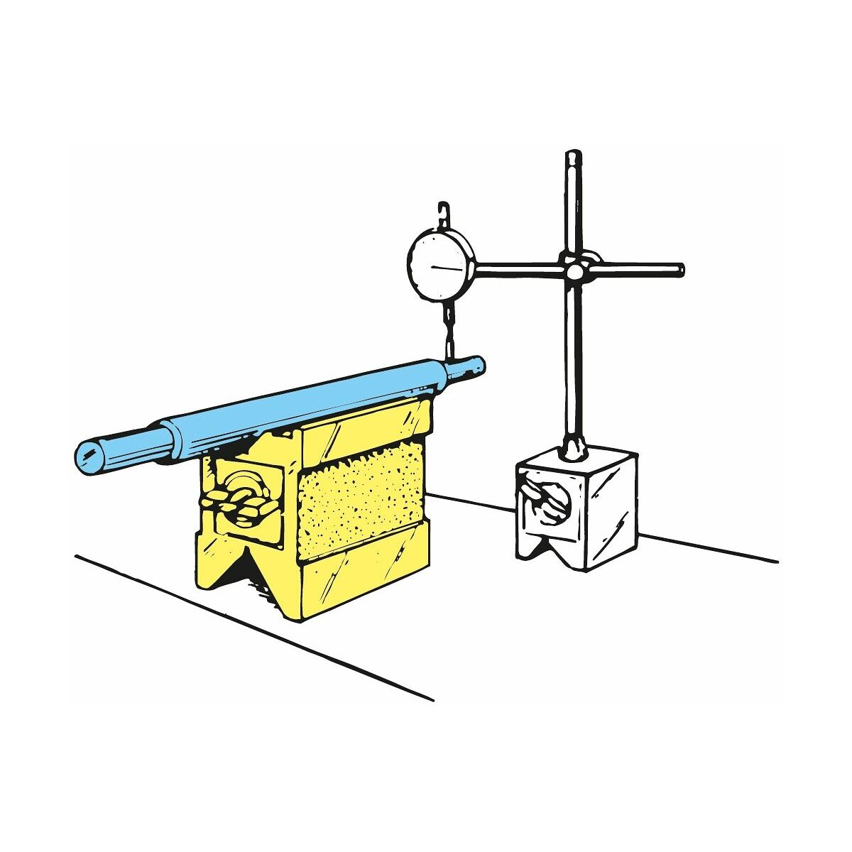 Single magnetic Vee block, Length×Width: 70X55mm