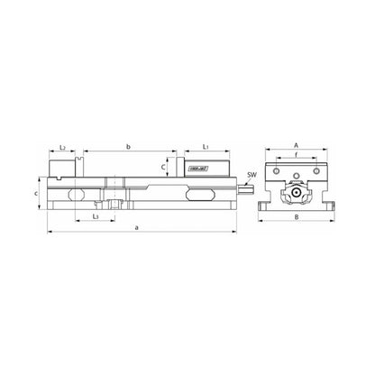 Stationary machine vice