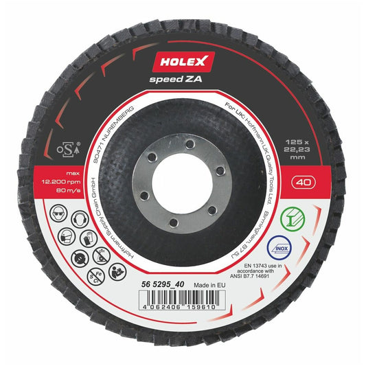 Abrasive flap disc speed ZA, flat, ⌀ 115 mm, Grit: 40
