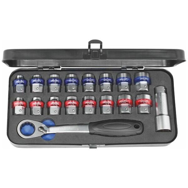 Push-through insert set, 18 pieces, metric / imperial - 619500
