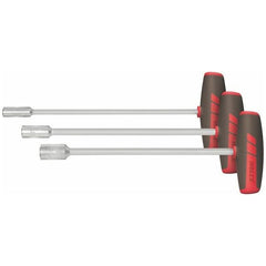 Nut spinner set with T-handle, blade length 230 mm, Number of keys: 3 - 622736