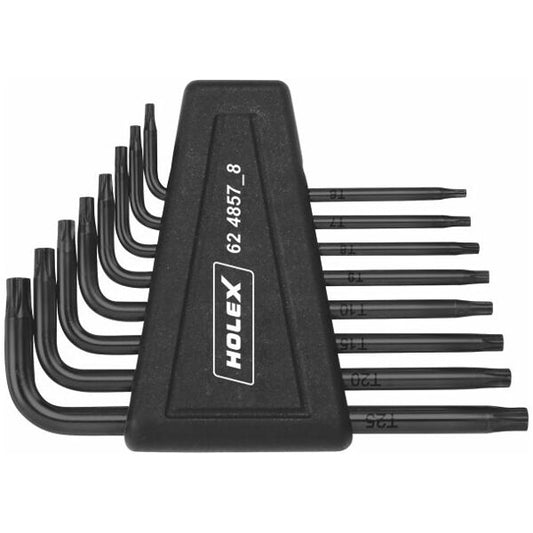 HOLEX Torx® key L-wrench set phosphated, Number of screwdrivers: 8 - 624857