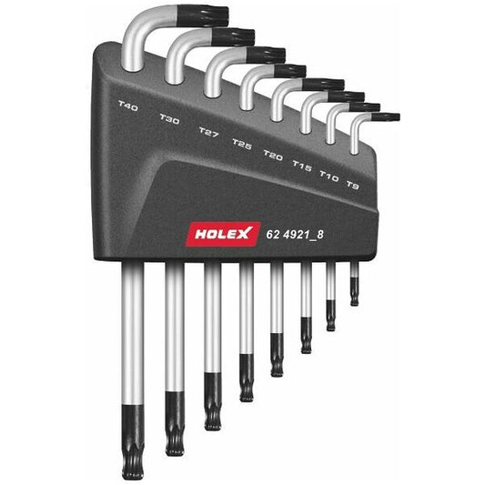 HOLEX Torx® key L-wrench set with ball point, Number of screwdrivers: 8 - 624921