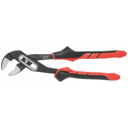 Water pump pliers chemically blacked, with coated grips