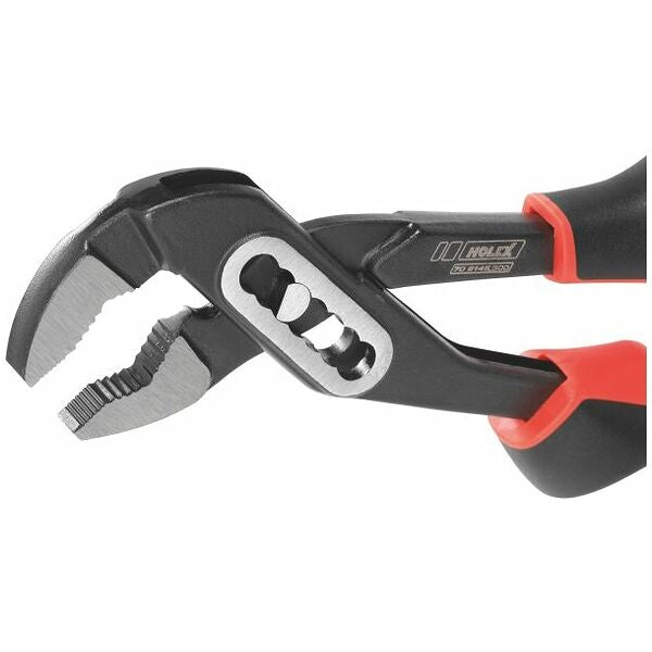 Water pump pliers chemically blacked, with coated grips
