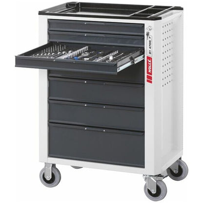 Roller cabinet with full extension drawers, Number of drawers: 7