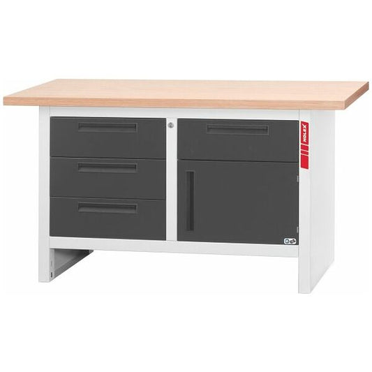 HOLEX Workbench with 4 drawers and 1 swing door - 929510