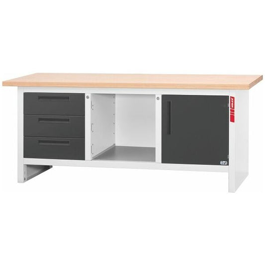 HOLEX Workbench with 3 drawers and 1 swing door - 929540