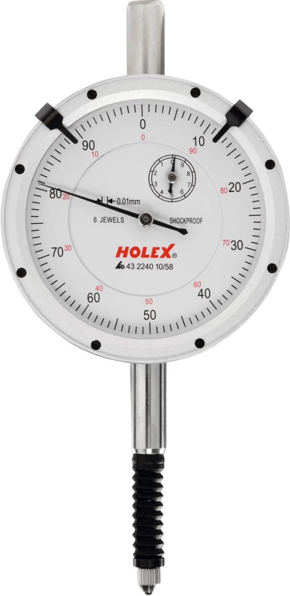 Dial indicator IP54, shock-resistant 10/58 mm