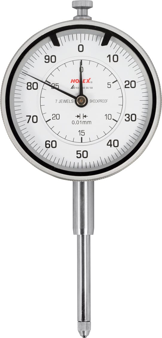 Precision dial indicator shock-resistant 30/58 mm