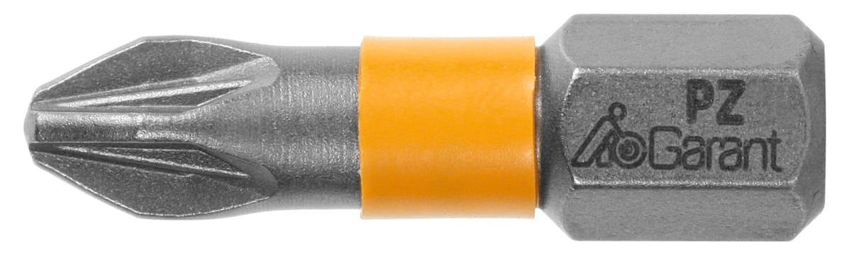 Bit for Pozidriv, 1/4 inch C 6.3, with torsion zone 3/25 mm