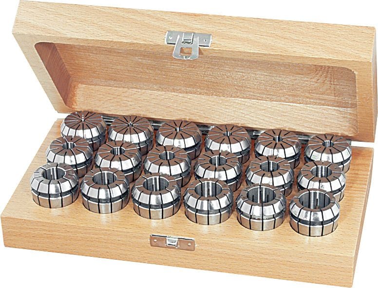 ER collet set 18 pieces 3−20 mm