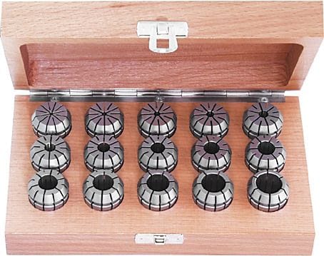 ER collet set 15 pieces 2−16 mm