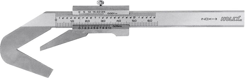 Vernier caliper 3-point 60° Vee angle 4-40 mm