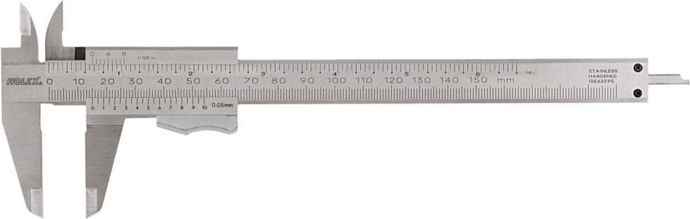 Vernier caliper with spring-loaded thumb-lock 150 mm