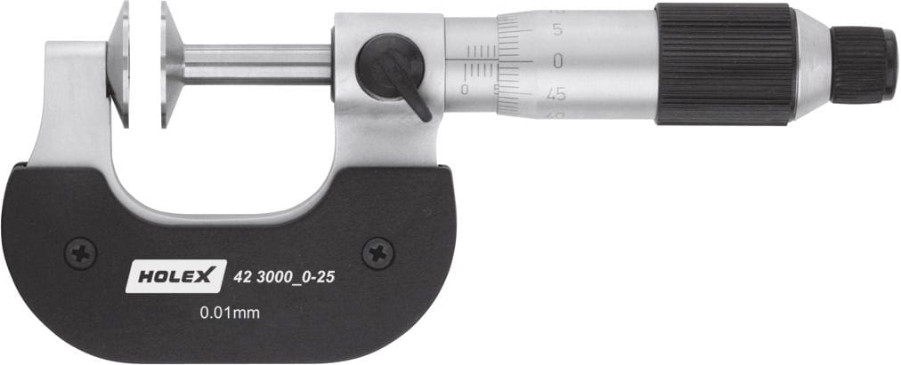 External micrometer with disc anvils 25-50 mm