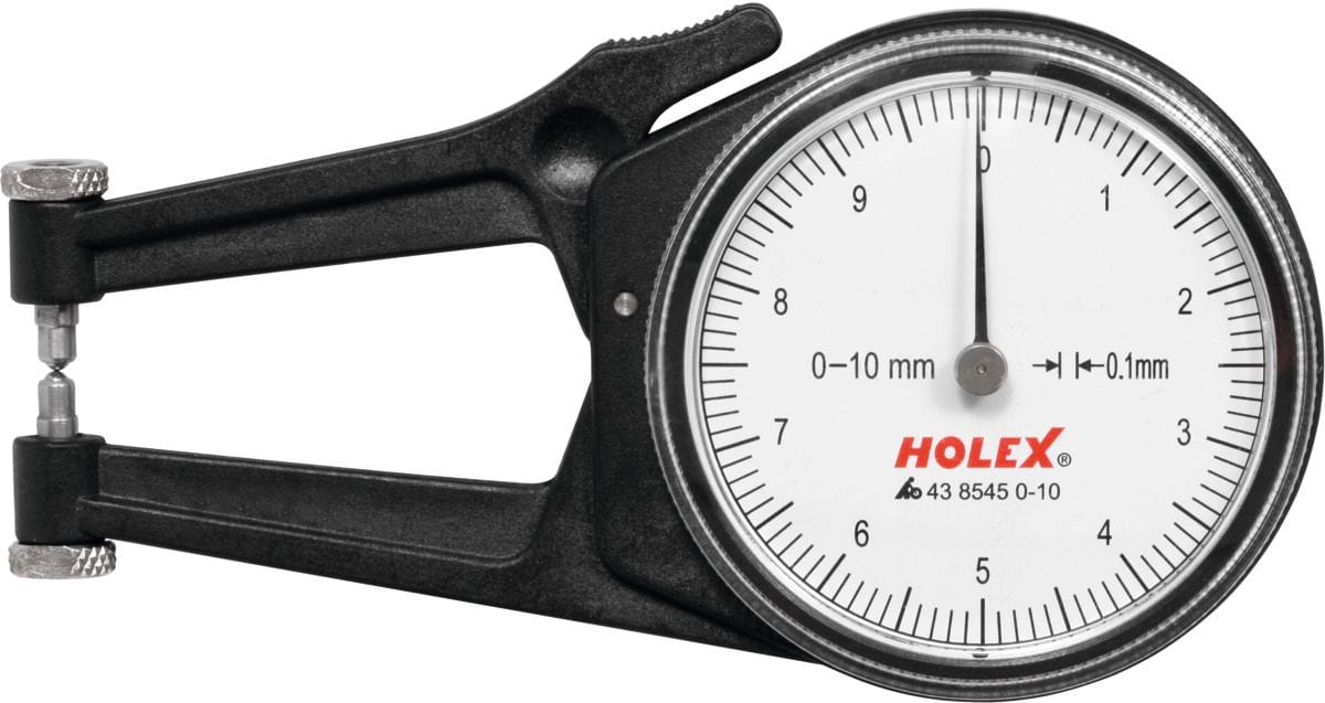 External quick caliper with dial gauge 0-10 mm