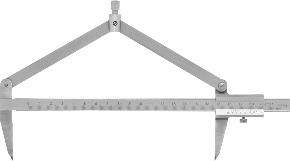 Precision scribing dividers with carbide tipped jaws 200 mm