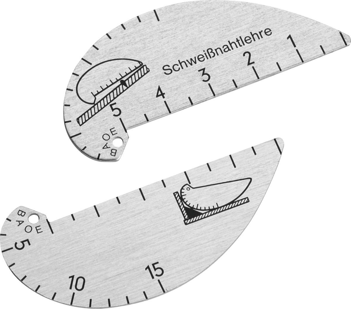 Weld seam gauge of aluminium