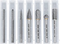 Mini burr set, 7 pieces Z7 − medium, diamond cut