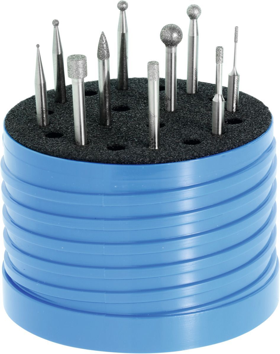 Diamond grinding points set, 10 pieces D126 10