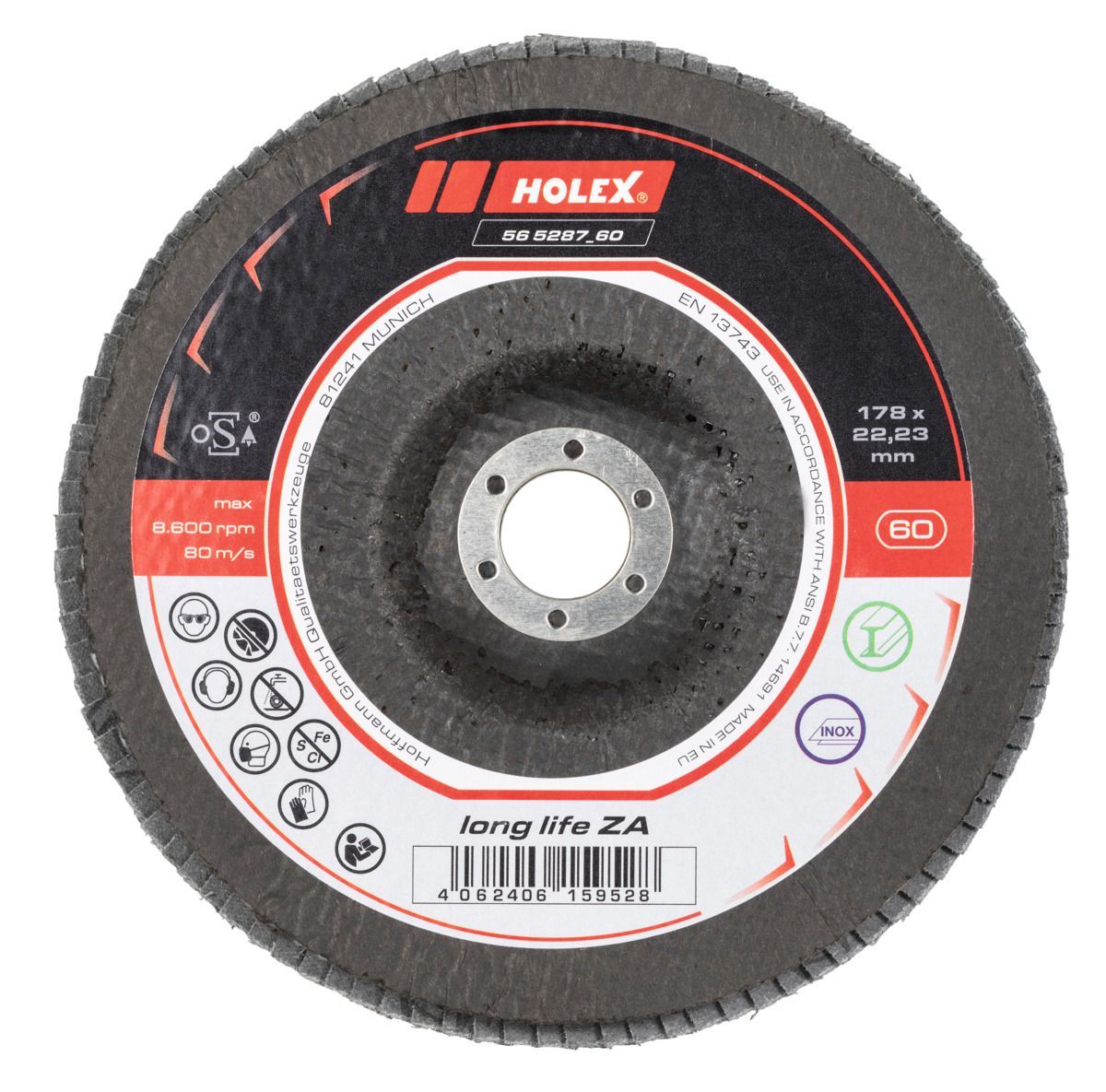 Abrasive flap disc long life ZA, conical 60