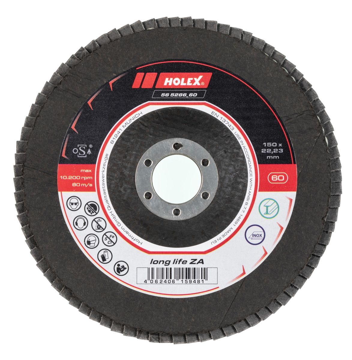 Abrasive flap disc long life ZA, conical 60