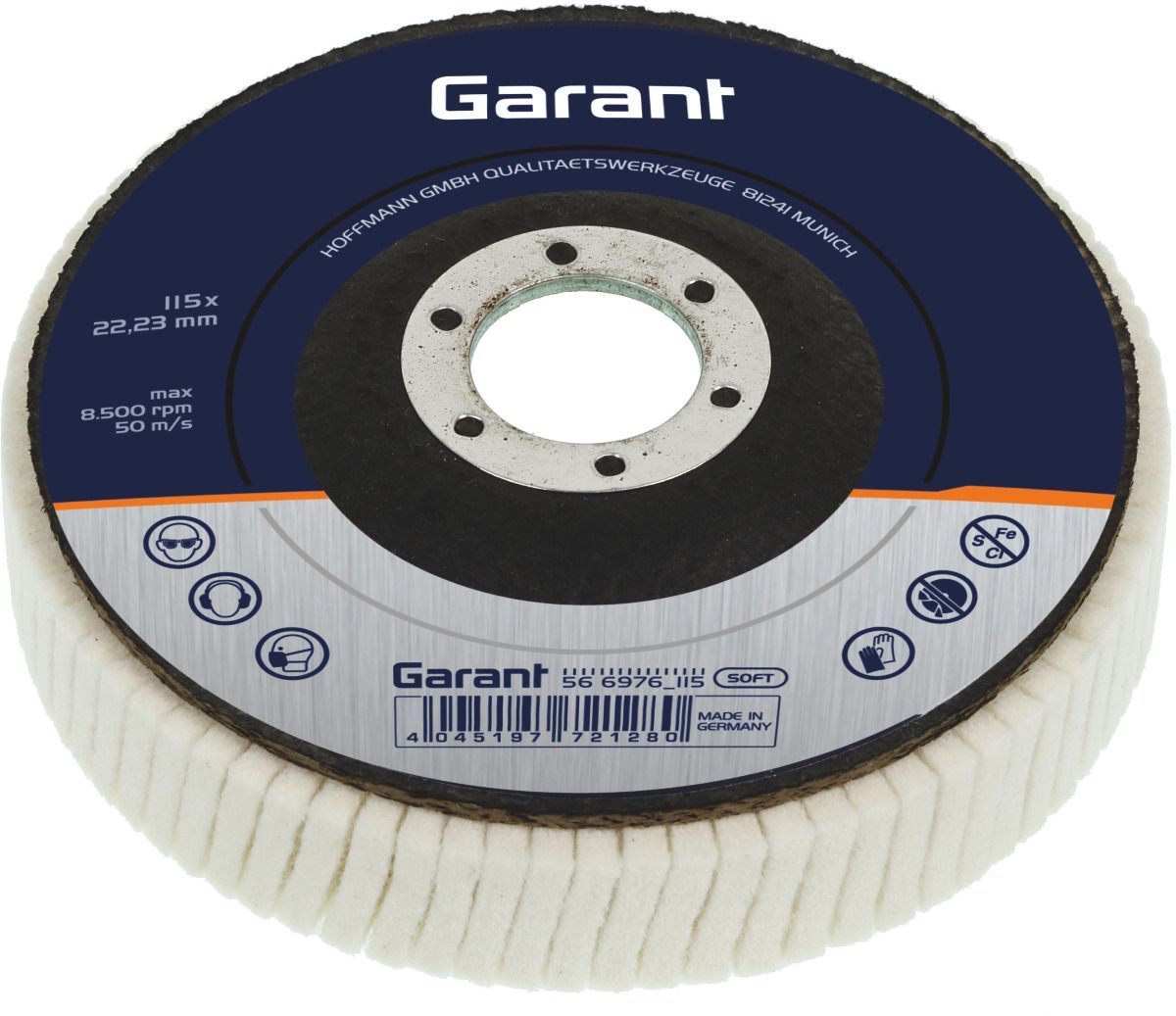 Polishing flap disc (felt) 115 mm