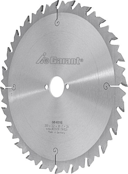 Circular saw blade, wood, alternating teeth coarse 250 mm