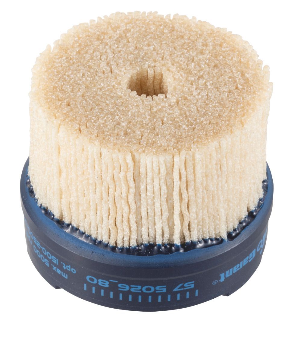 Disc brush with shank, ceramic grit (CER) 80