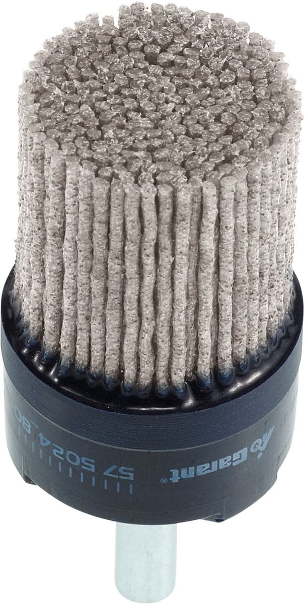 Disc brush with shank, ceramic grit (CER) 80