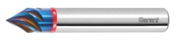 Diabolo solid carbide deburrer, spiral flutes 60° 6 mm