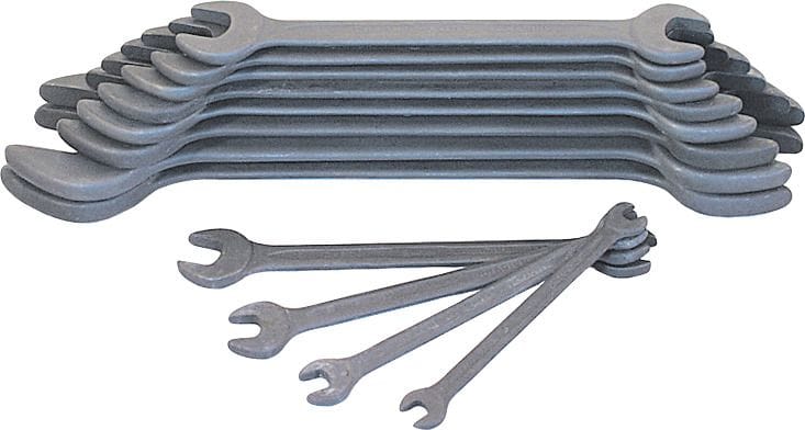 Double open ended spanner set 8