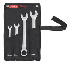 Open ended spanner/ratchet ring spanner set, in a wallet 4