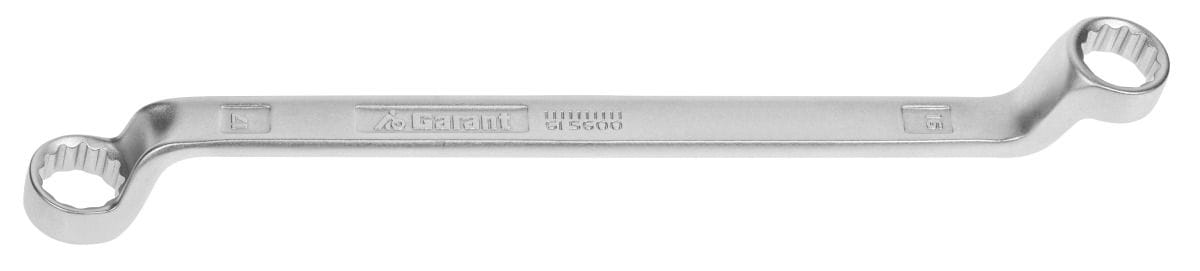 Double-ended ring spanner, deeply cranked 6X7 mm