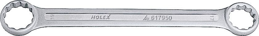 Double-ended ring spanner, straight 8X9 mm