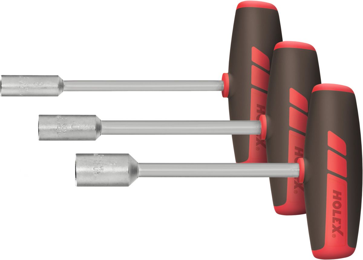 Nut spinner set with T-handle, blade length 125 mm 3