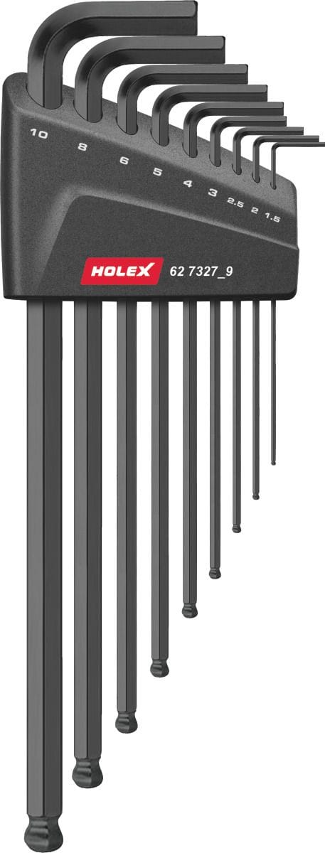 Hexagon key L-wrench set phosphated 9