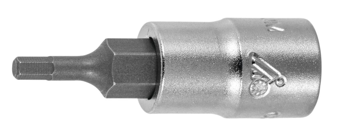 Set of hexagon bits, 1/4 inch square drive 6 pieces 1/4