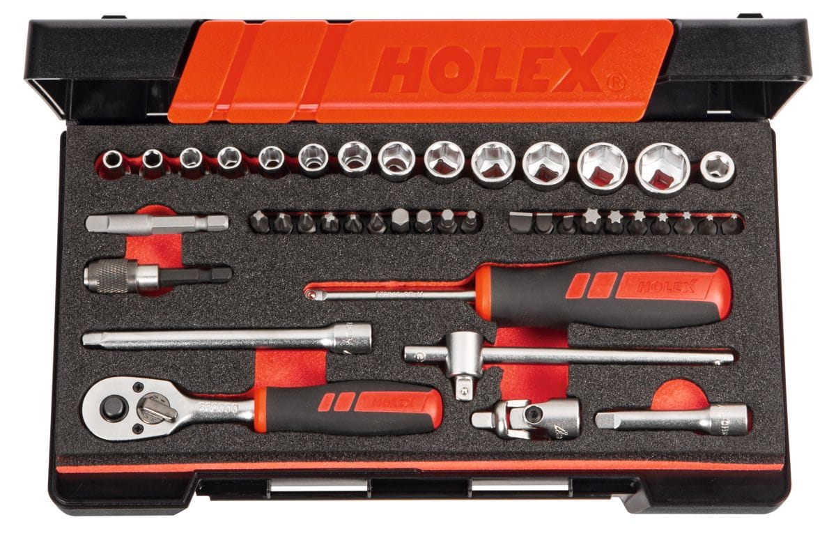 Socket set 1/4 inch square drive 42 pieces 6