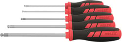 Hexagon ball-point screwdriver set, with power grip 5