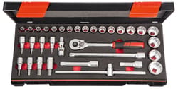 Socket set 1/2 inch square drive 33 pieces 12