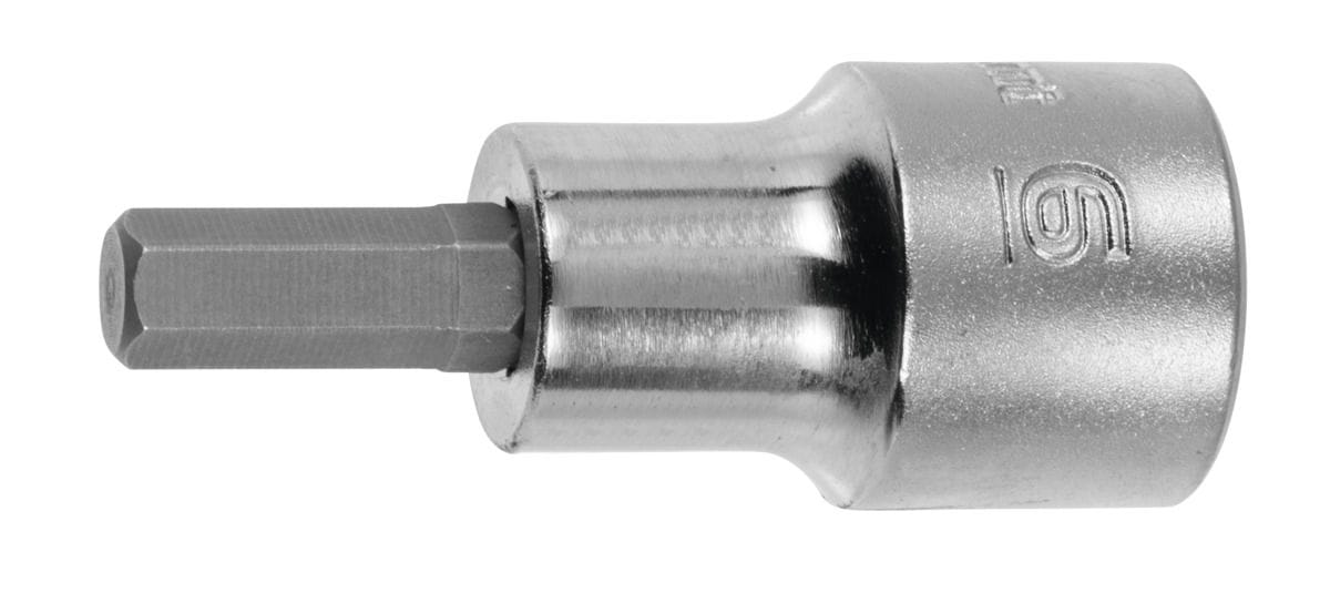 Screwdriver socket, hexagon, 3/8 inch 3 mm