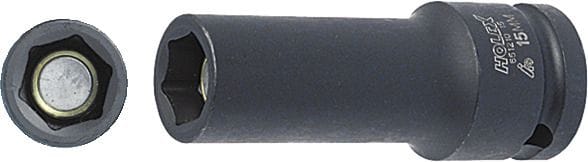 IMPACT hexagon socket, 1/2 inch long, with spring-mounted magnet 21 mm