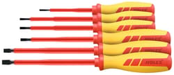 Electrician's screwdriver set for slot-head fully insulated 6