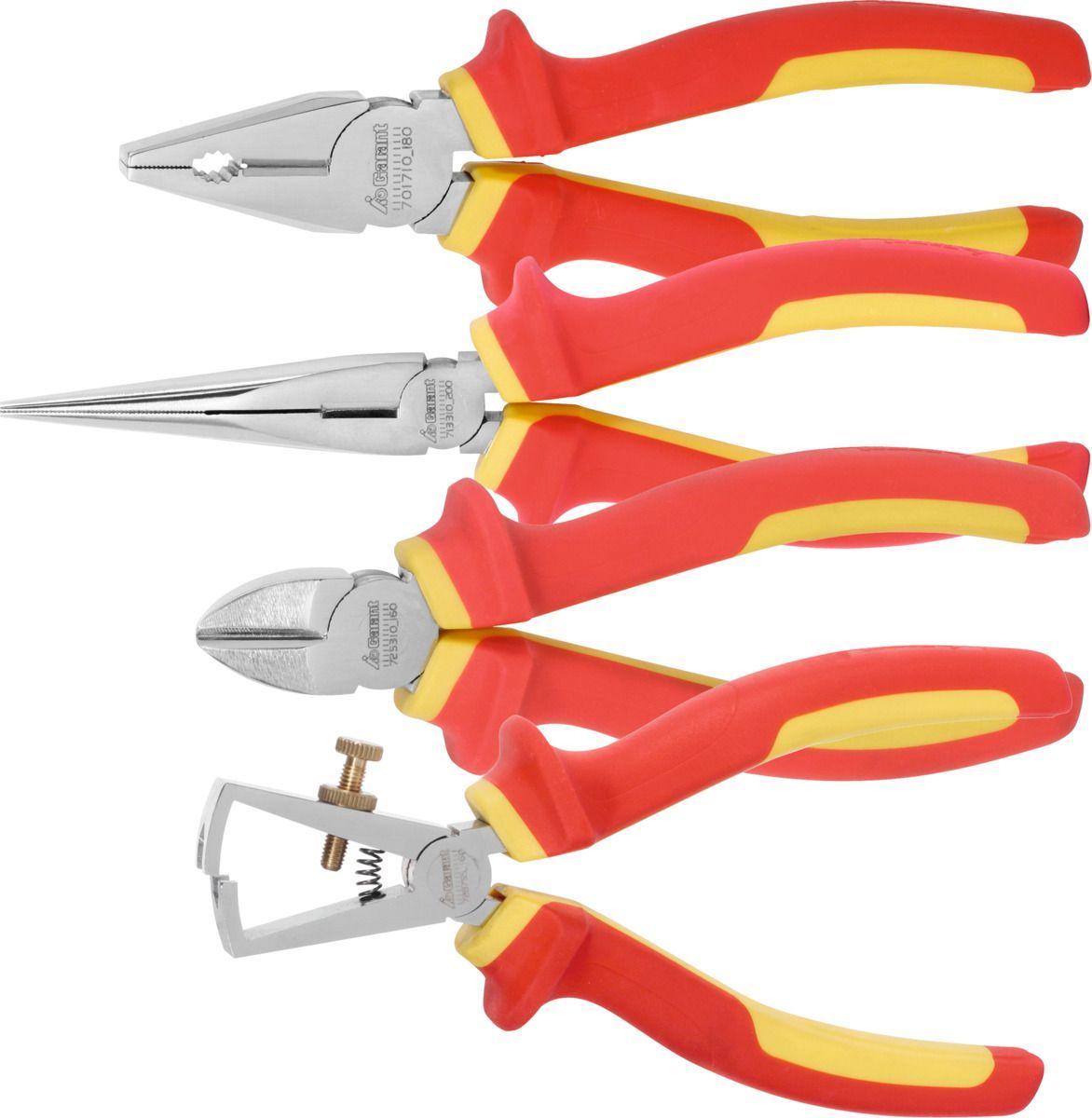 Pliers set, 4 pieces VDE insulated 4