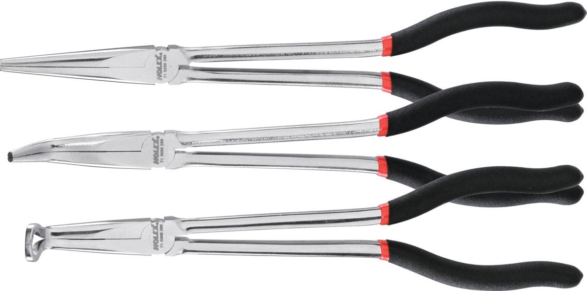 Snipe-nose pliers set, long version 3 pieces 3